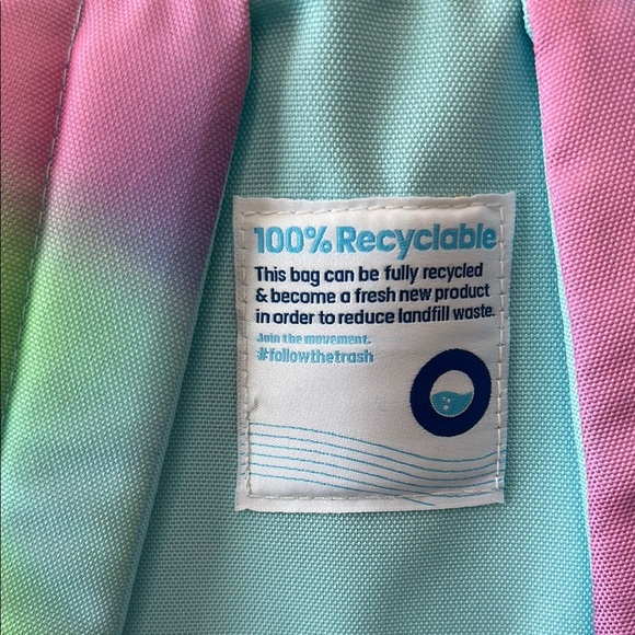 Ecotech Green and Purple Bag with Tie-Dye Design - Picture 10 of 10